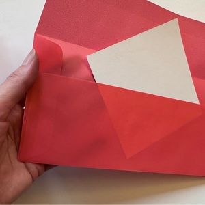 100 Deep orange vellum business size envelopes